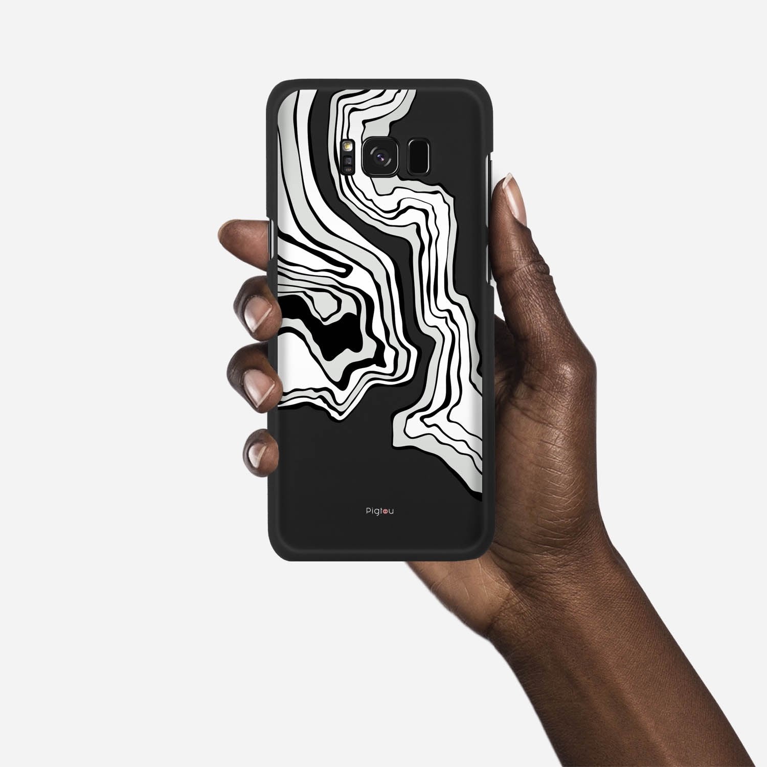 ABSTRACT Samsung Galaxy S8 Plus case - thin fit matte black (D125)
