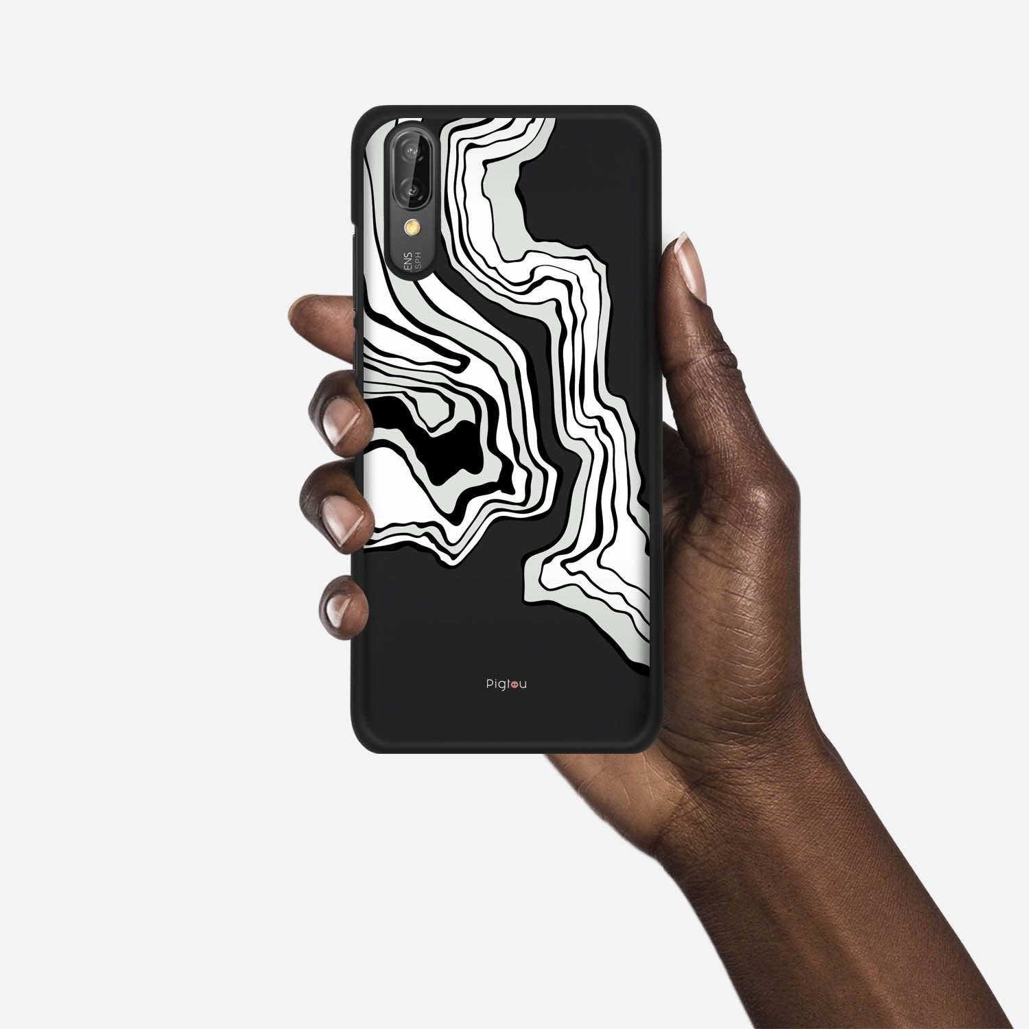 ABSTRACT Huawei P20 case - thin fit matte black (D125)