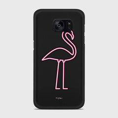 FLAMINGO SIGN Samsung Galaxy S7 case - thin fit matte black (D127)