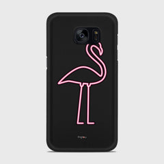 FLAMINGO SIGN Samsung Galaxy S7 Edge case - thin fit matte black (D127)