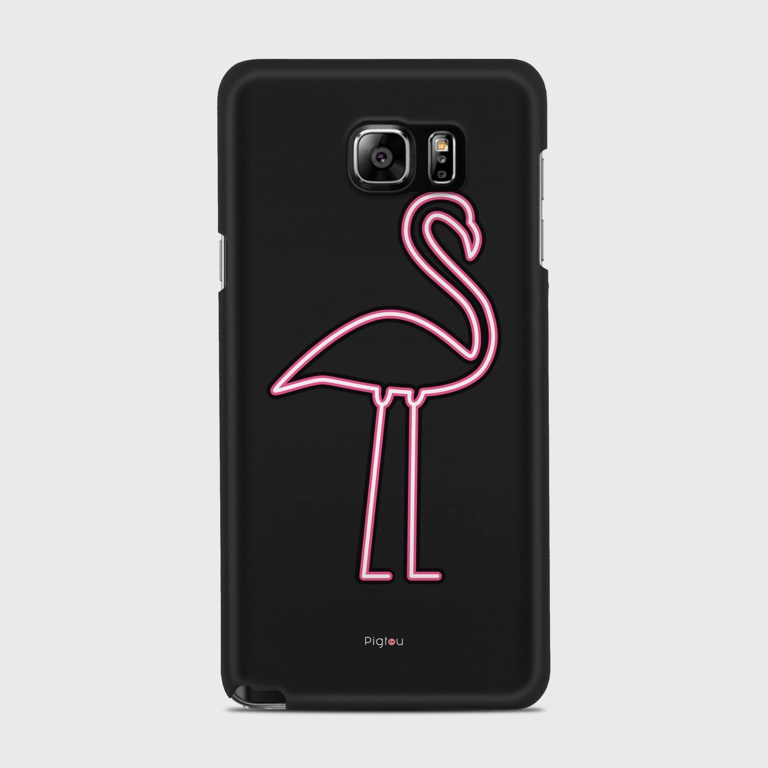 FLAMINGO SIGN Samsung Galaxy Note 5 case - thin fit matte black (D127)