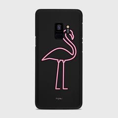 FLAMINGO SIGN Samsung Galaxy S9 case - thin fit matte black (D127)