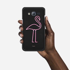 FLAMINGO SIGN Samsung Galaxy J3 (2016) case - thin fit matte black (D127)