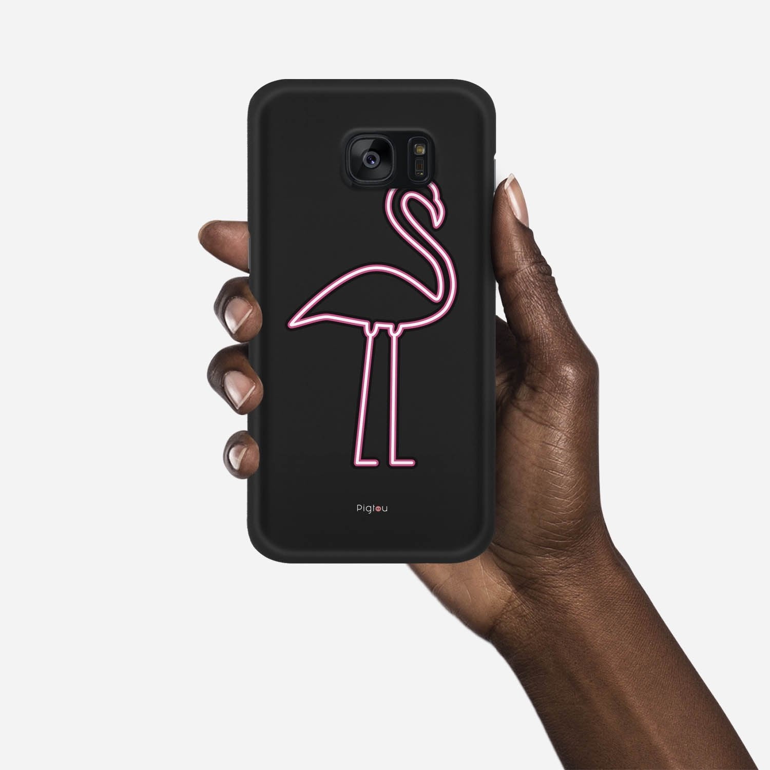 FLAMINGO SIGN Samsung Galaxy S7 case - thin fit matte black (D127)