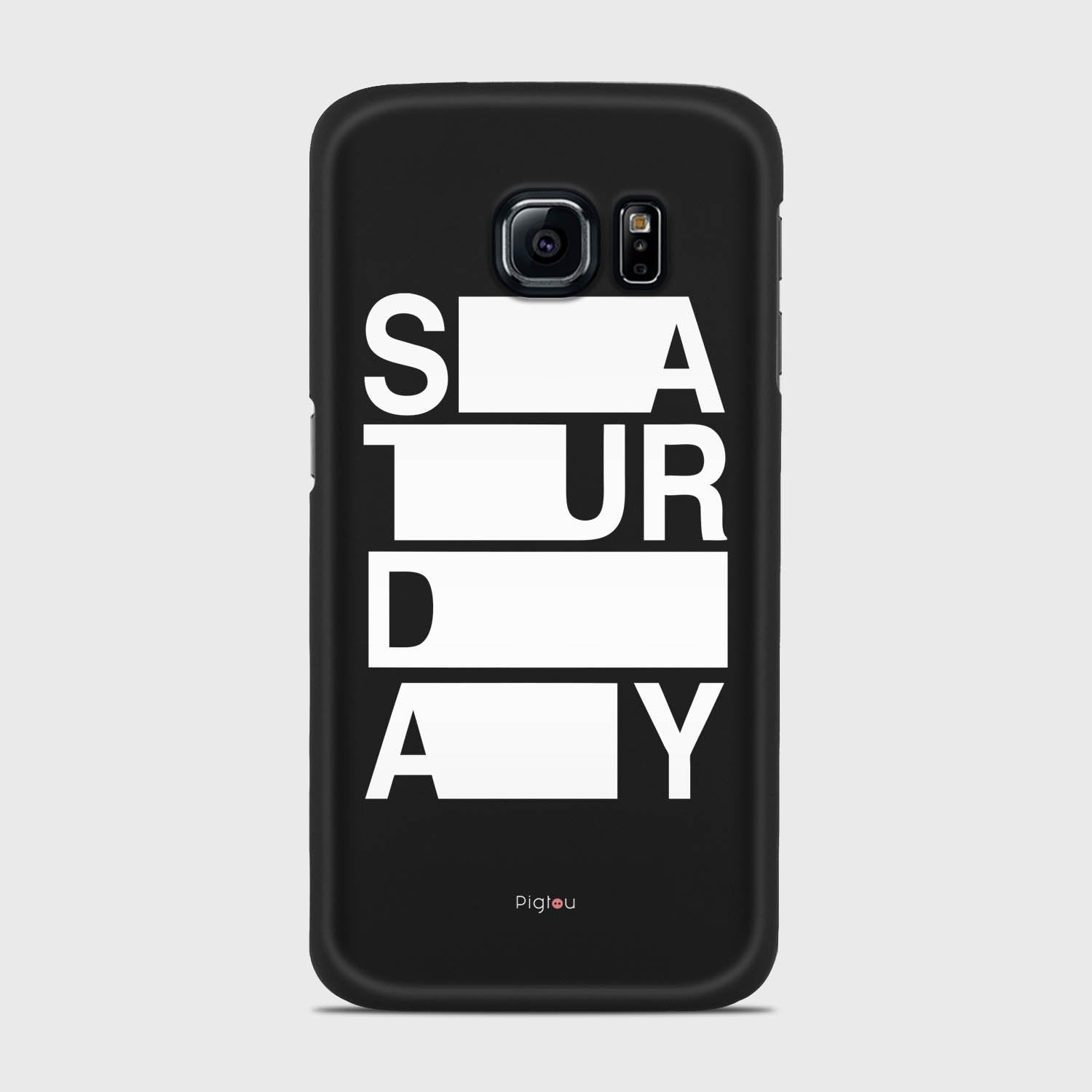 SATURDAY Samsung Galaxy S6 Edge case - thin fit matte black (D128)