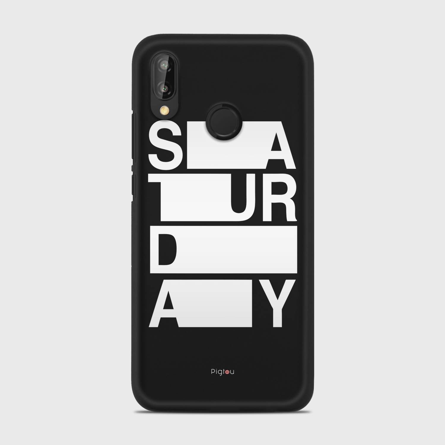 SATURDAY Huawei P20 Lite case - thin fit matte black (D128)