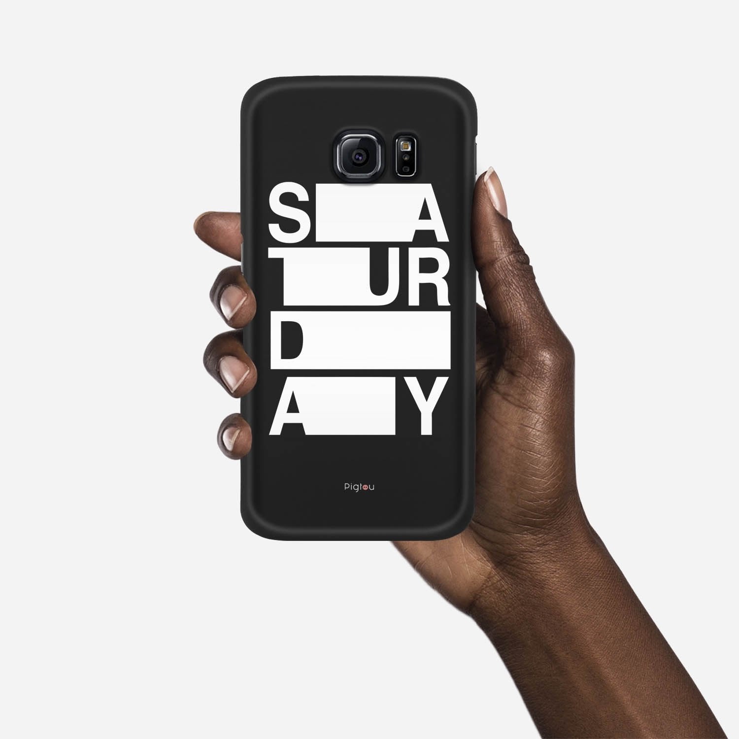 SATURDAY Samsung Galaxy S6 Edge case - thin fit matte black (D128)