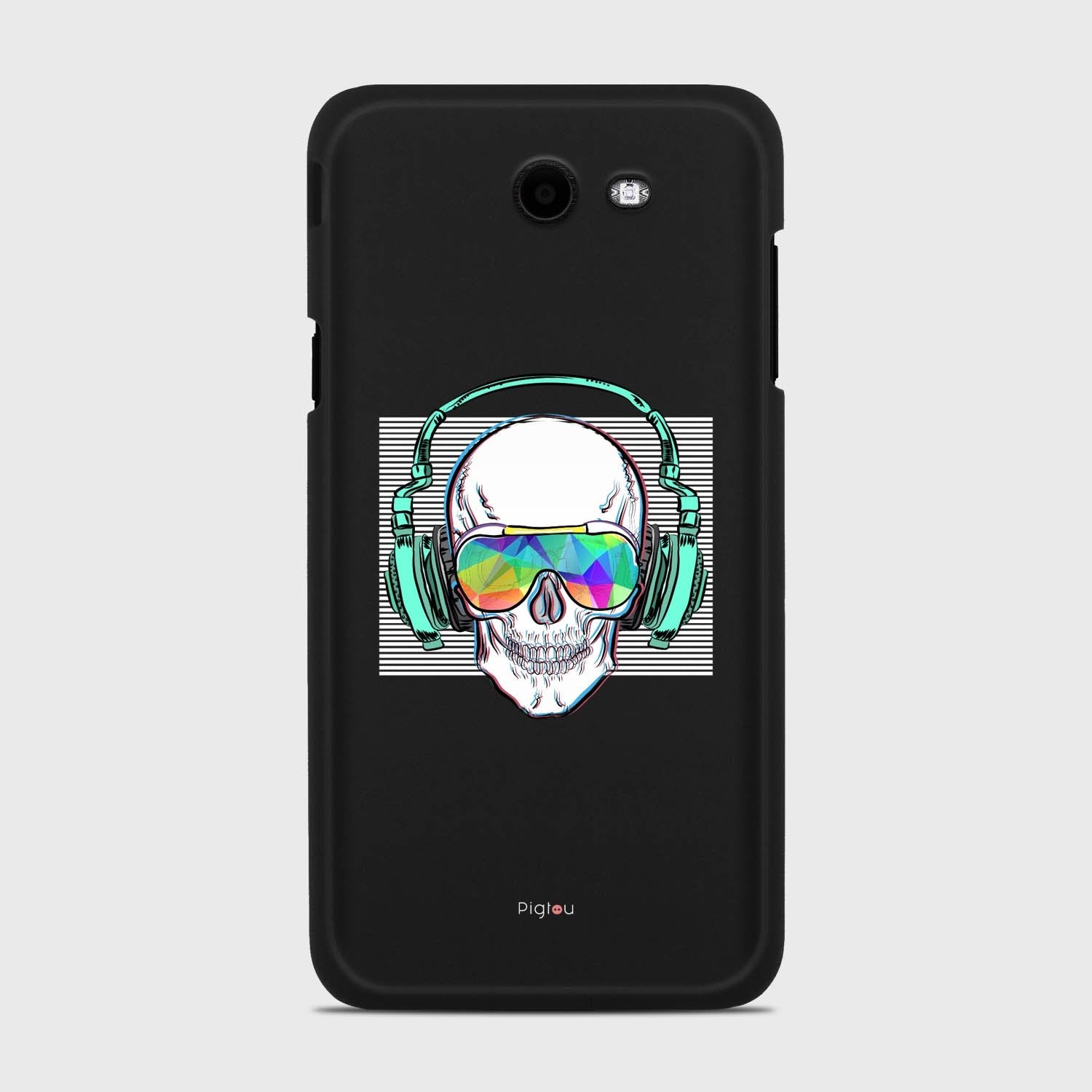 SKELETON Samsung Galaxy J7 (2017) Verizon case - thin fit matte black (D133)
