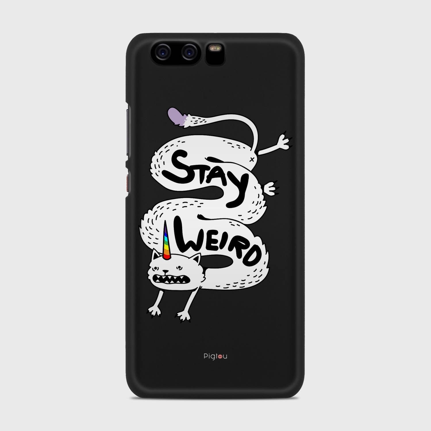STAY WEIRD Huawei P10 case - thin fit matte black (D134)