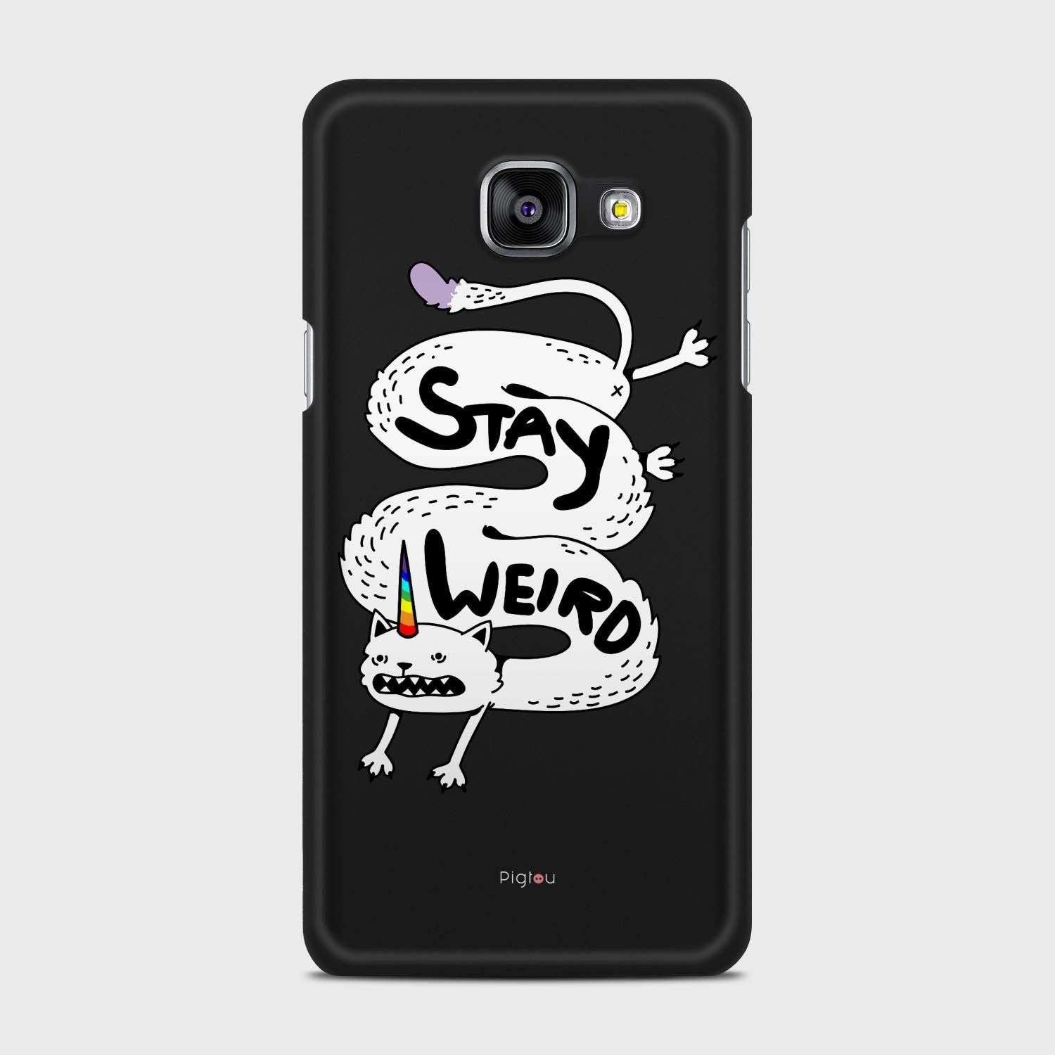 STAY WEIRD Samsung Galaxy A5 (2016) case - thin fit matte black (D134)