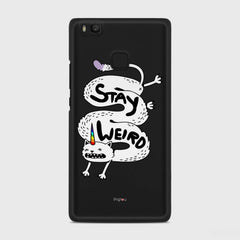 STAY WEIRD Huawei P9 Lite case - thin fit matte black (D134)