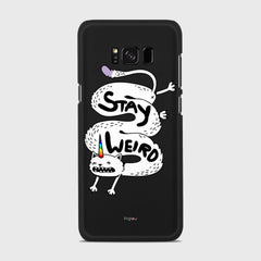STAY WEIRD Samsung Galaxy S8 Plus case - thin fit matte black (D134)