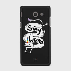 STAY WEIRD Samsung Galaxy J5 (2017) Verizon case - thin fit matte black (D134)