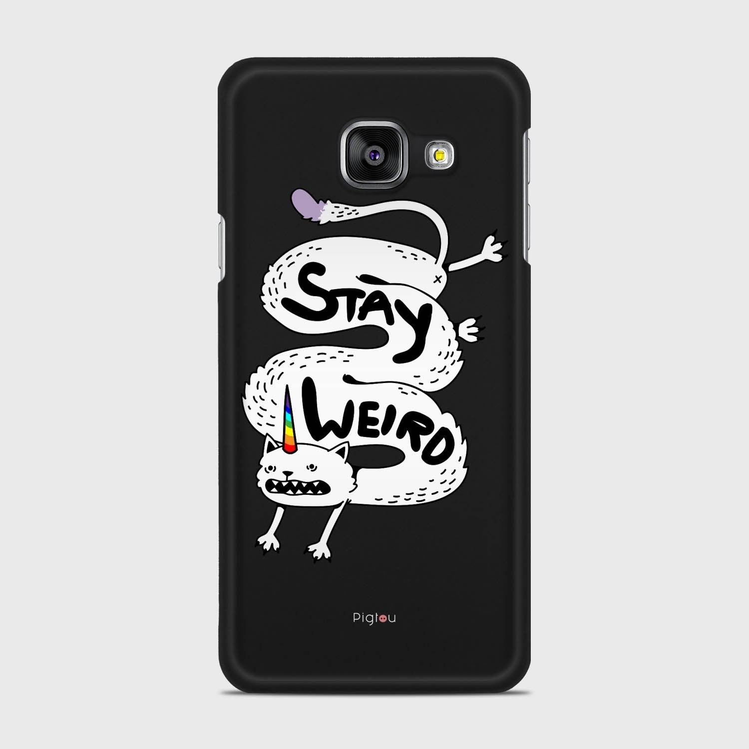 STAY WEIRD Samsung Galaxy A3 (2016) case - thin fit matte black (D134)