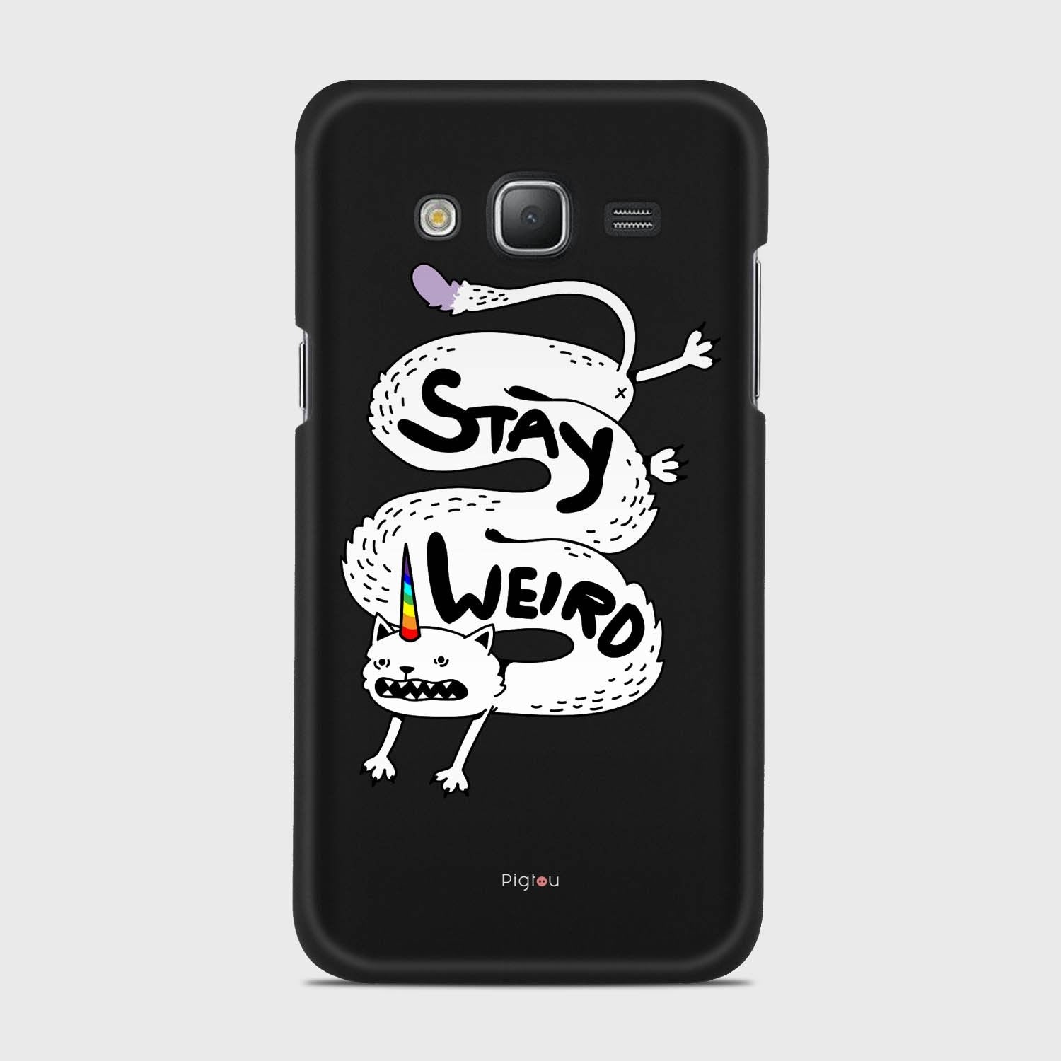 STAY WEIRD Samsung Galaxy J5 (2015) case - thin fit matte black (D134)