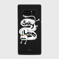STAY WEIRD Samsung Galaxy Note 8 case - thin fit matte black (D134)