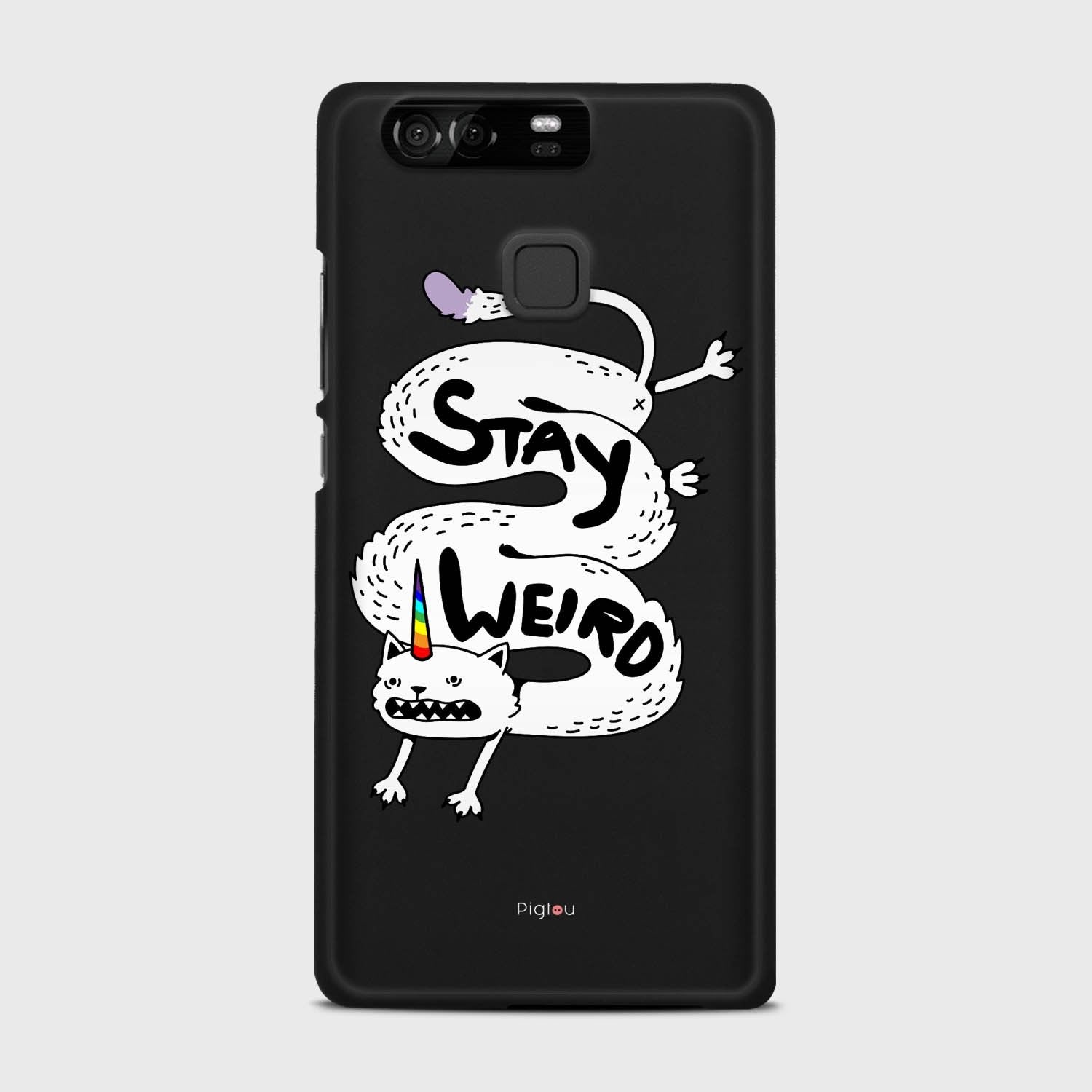 STAY WEIRD Huawei P9 case - thin fit matte black (D134)