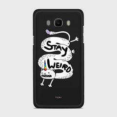 STAY WEIRD Samsung Galaxy J7 (2016) case - thin fit matte black (D134)