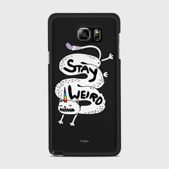 STAY WEIRD Samsung Galaxy Note 5 case - thin fit matte black (D134)