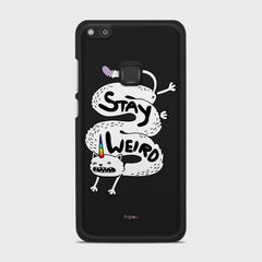 STAY WEIRD Huawei P10 Lite case - thin fit matte black (D134)