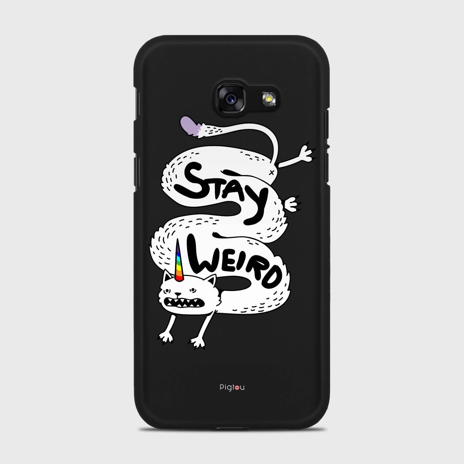 STAY WEIRD Samsung Galaxy A5 (2017) case - thin fit matte black (D134)
