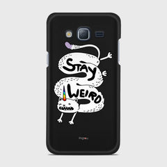 STAY WEIRD Samsung Galaxy J3 (2016) case - thin fit matte black (D134)