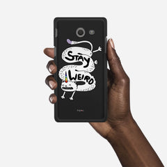 STAY WEIRD Samsung Galaxy J5 (2017) Verizon case - thin fit matte black (D134)