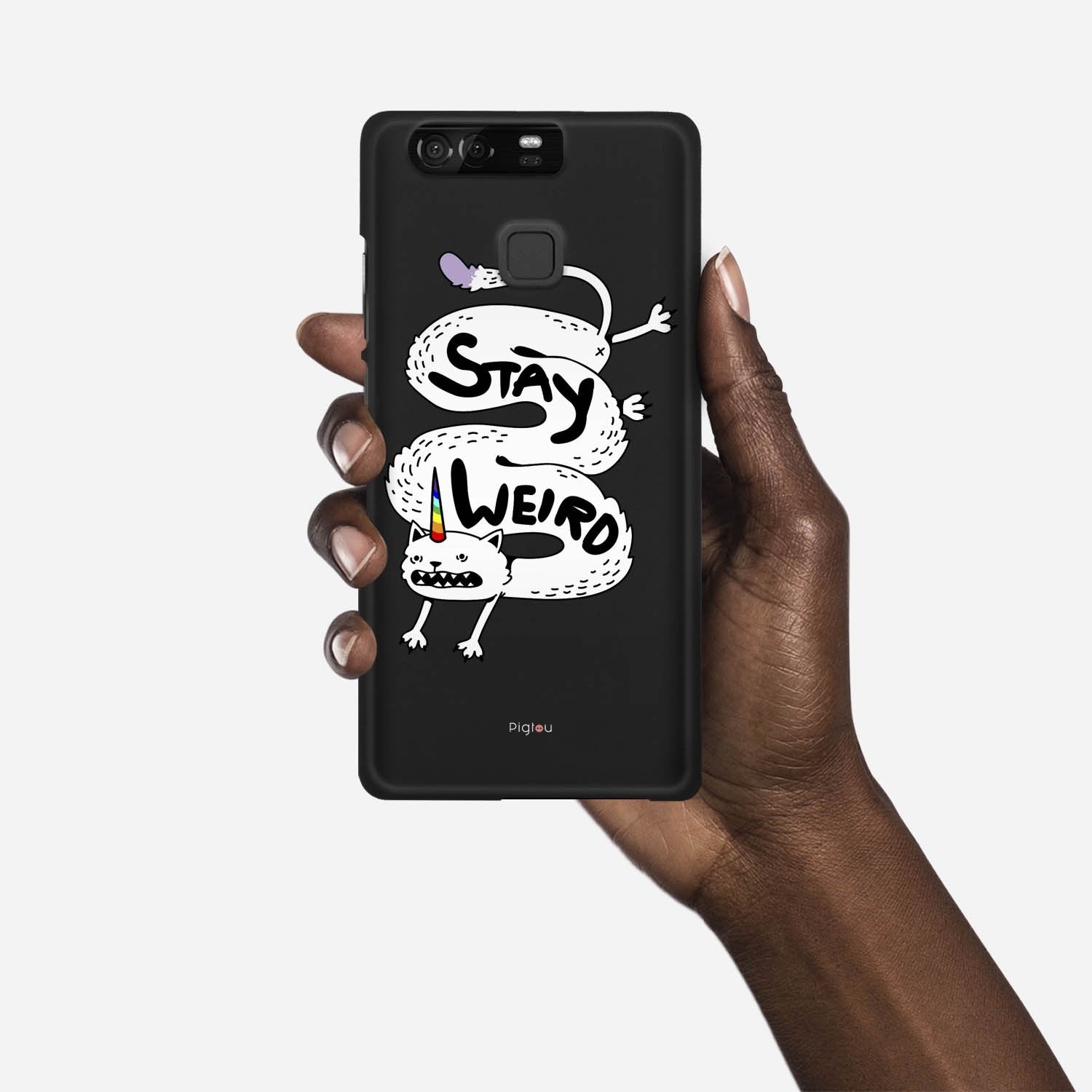 STAY WEIRD Huawei P9 case - thin fit matte black (D134)