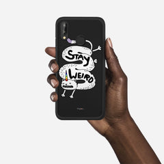 STAY WEIRD Huawei P20 Lite case - thin fit matte black (D134)