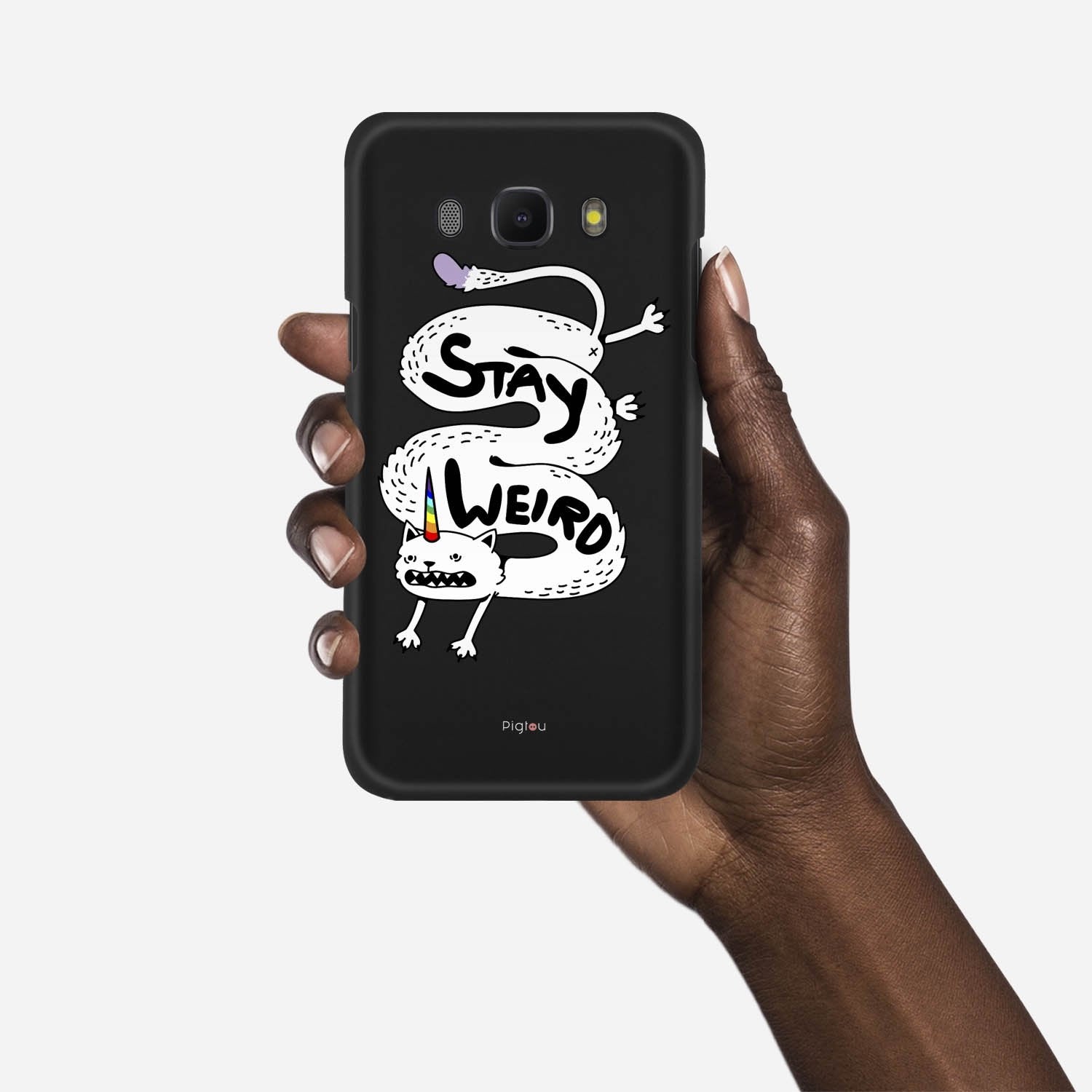 STAY WEIRD Samsung Galaxy J5 (2016) case - thin fit matte black (D134)