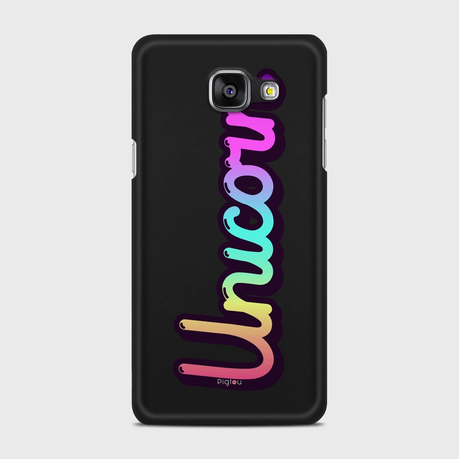 RAINBOW UNICORN Samsung Galaxy A5 (2016) case - thin fit matte black (D135)
