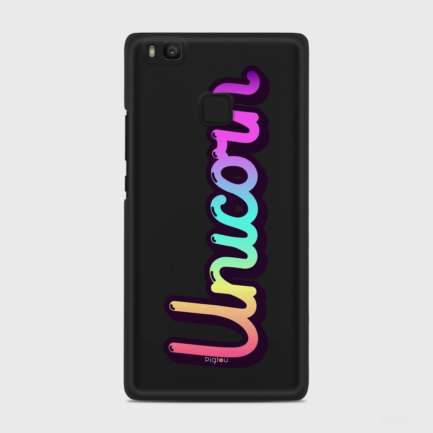 RAINBOW UNICORN Huawei P9 Lite case - thin fit matte black (D135)