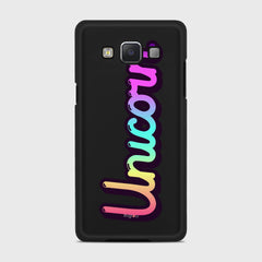 RAINBOW UNICORN Samsung Galaxy A5 (2015) case - thin fit matte black (D135)