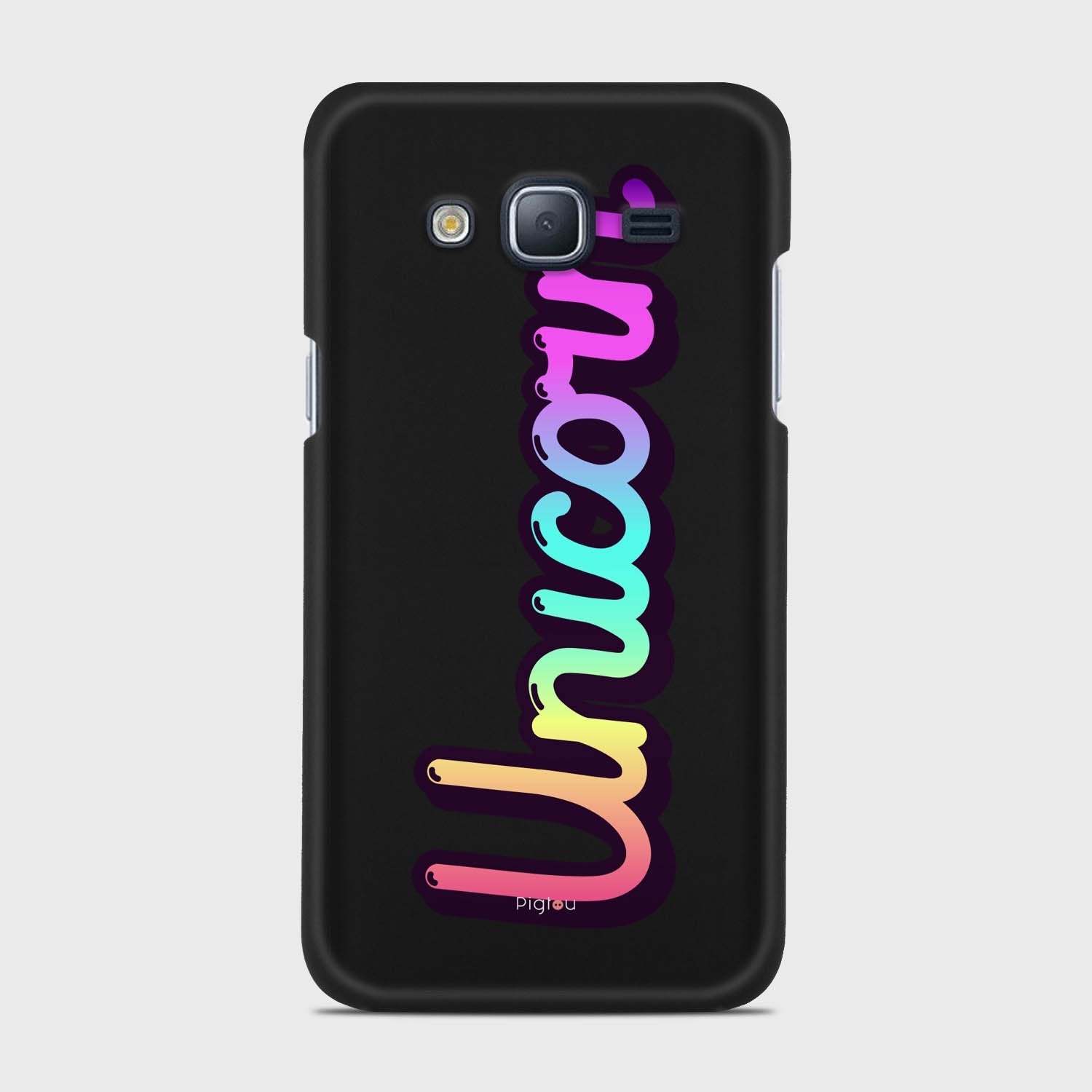 RAINBOW UNICORN Samsung Galaxy J3 (2016) case - thin fit matte black (D135)