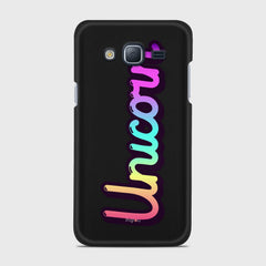 RAINBOW UNICORN Samsung Galaxy J3 (2016) case - thin fit matte black (D135)