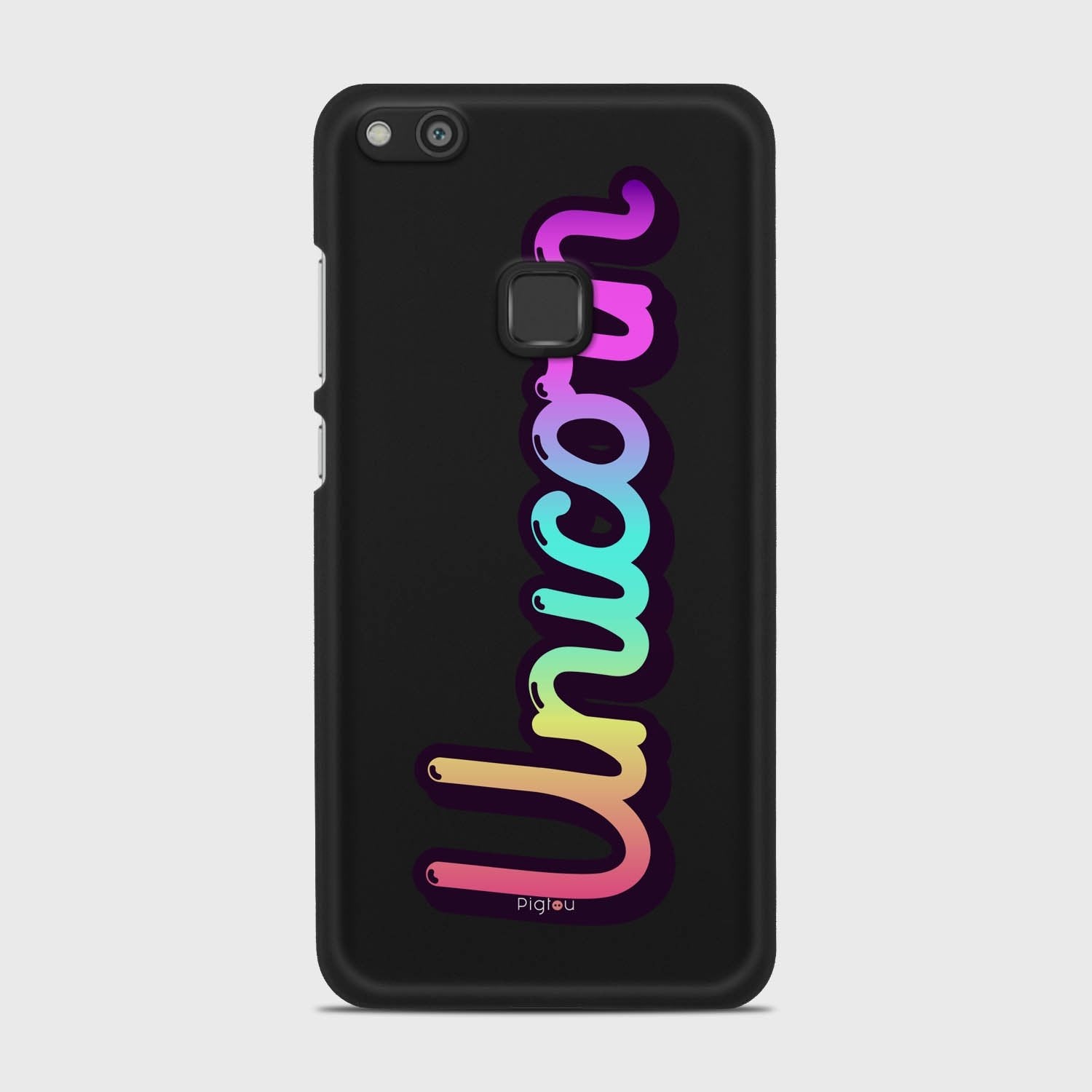 RAINBOW UNICORN Huawei P10 Lite case - thin fit matte black (D135)