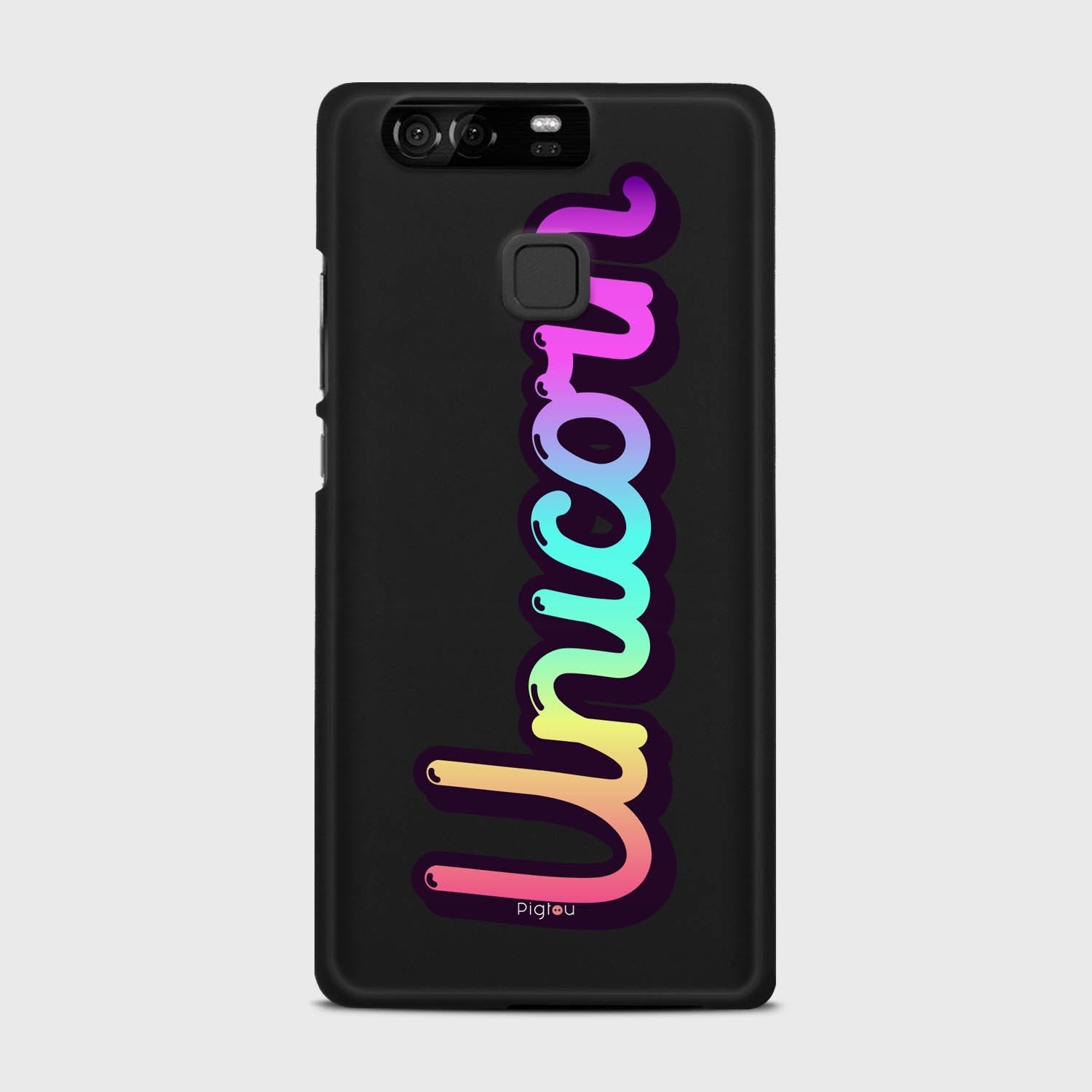 RAINBOW UNICORN Huawei P9 case - thin fit matte black (D135)