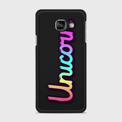 RAINBOW UNICORN Samsung Galaxy A3 (2016) case - thin fit matte black (D135)