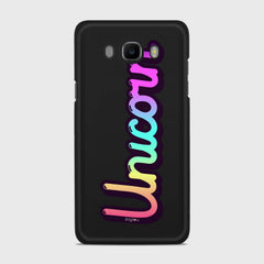 RAINBOW UNICORN Samsung Galaxy J7 (2016) case - thin fit matte black (D135)