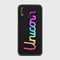 RAINBOW UNICORN Huawei P20 Lite case - thin fit matte black (D135)