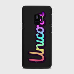 RAINBOW UNICORN Samsung Galaxy S9 case - thin fit matte black (D135)