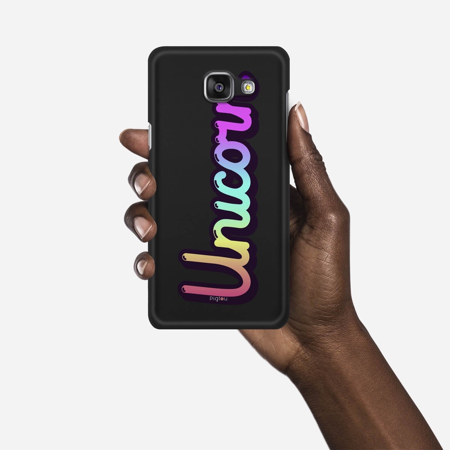 RAINBOW UNICORN Samsung Galaxy A5 (2016) case - thin fit matte black (D135)