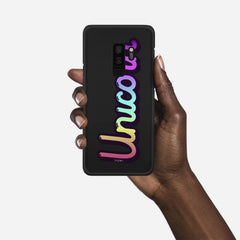 RAINBOW UNICORN Samsung Galaxy S9 Plus case - thin fit matte black (D135)