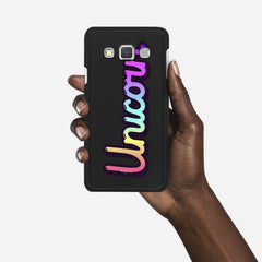 RAINBOW UNICORN Samsung Galaxy A3 (2015) case - thin fit matte black (D135)