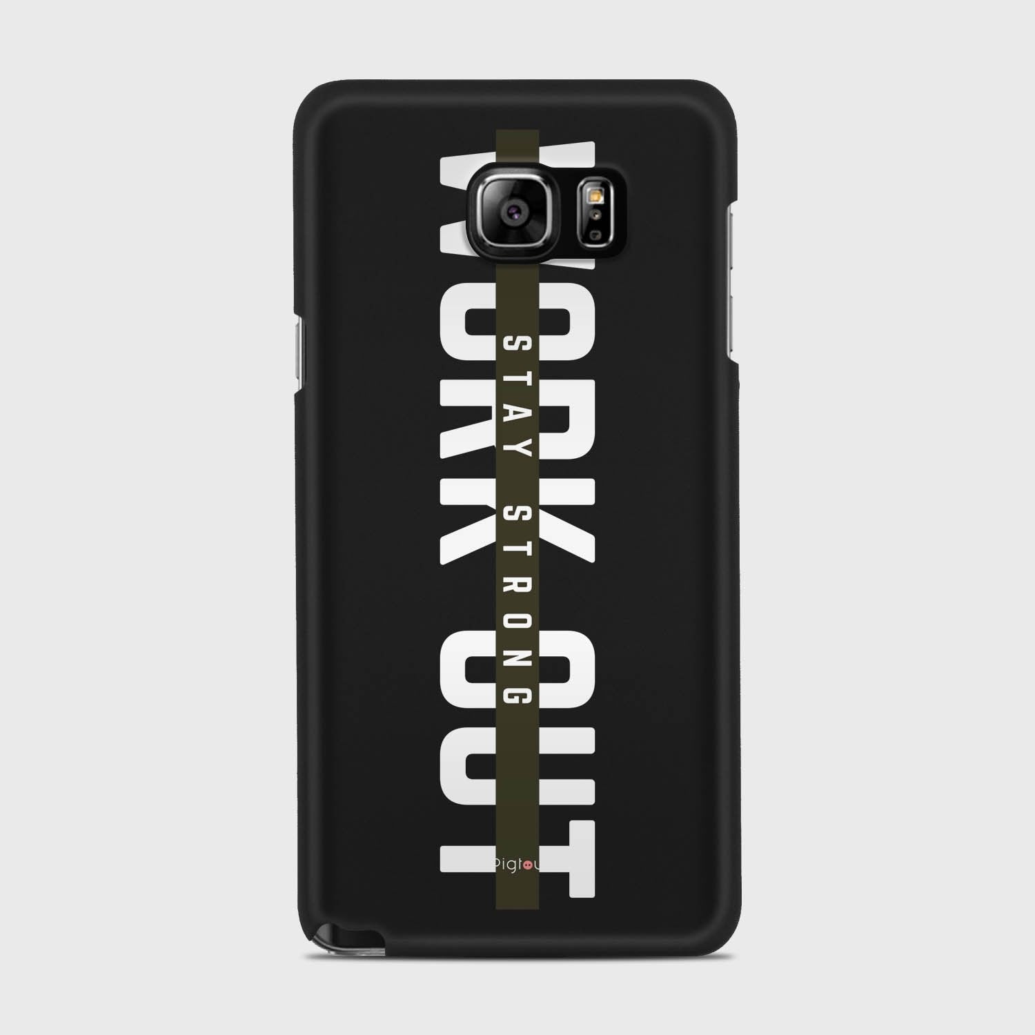 WORK OUT Samsung Galaxy Note 5 case - thin fit matte black (D136)