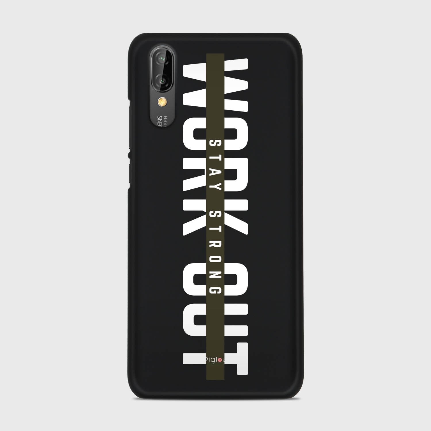 WORK OUT Huawei P20 case - thin fit matte black (D136)