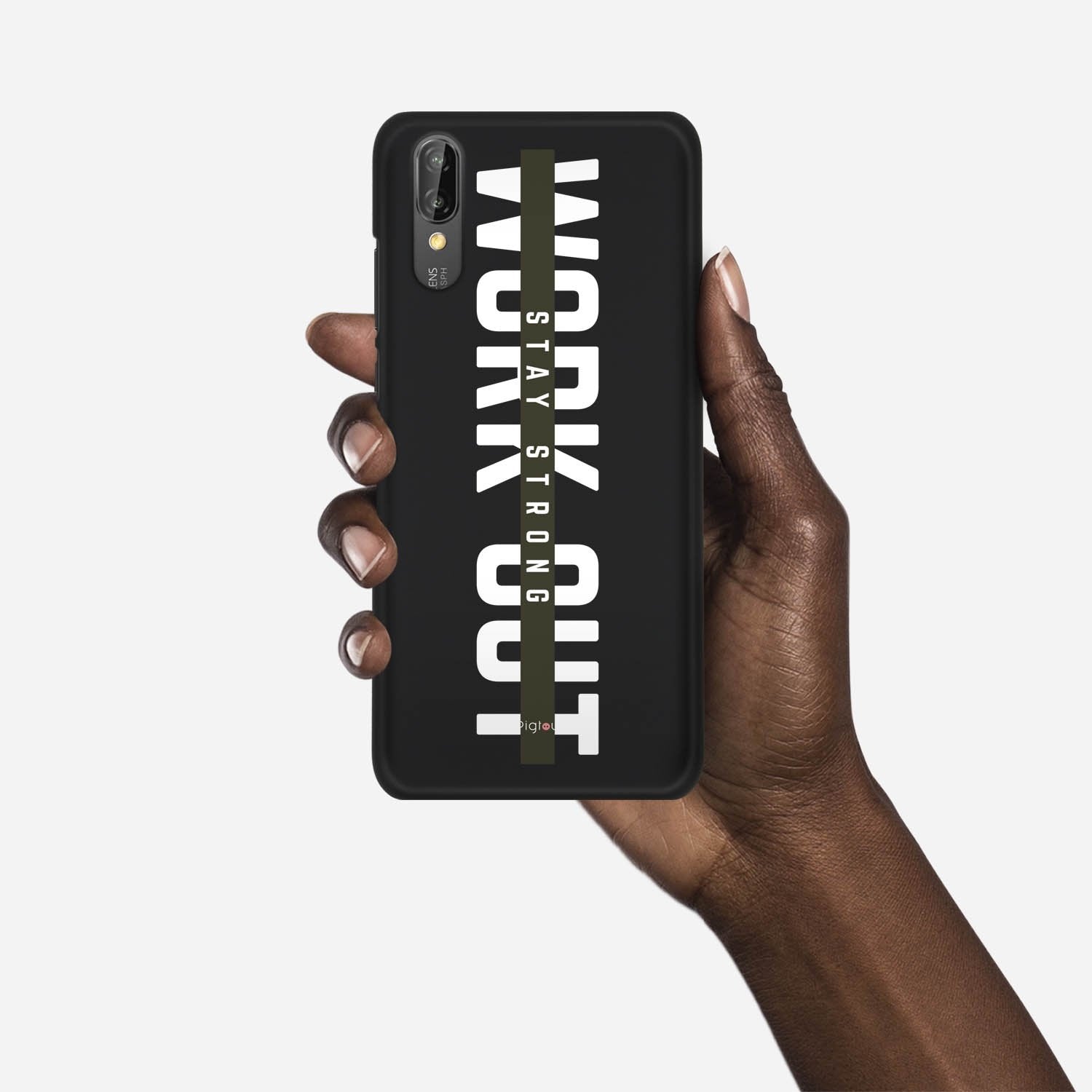 WORK OUT Huawei P20 case - thin fit matte black (D136)