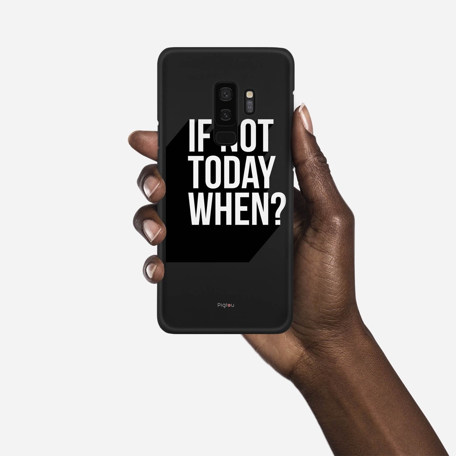 IF NOT TODAY WHEN Samsung Galaxy S9 Plus case - thin fit matte black (D139)