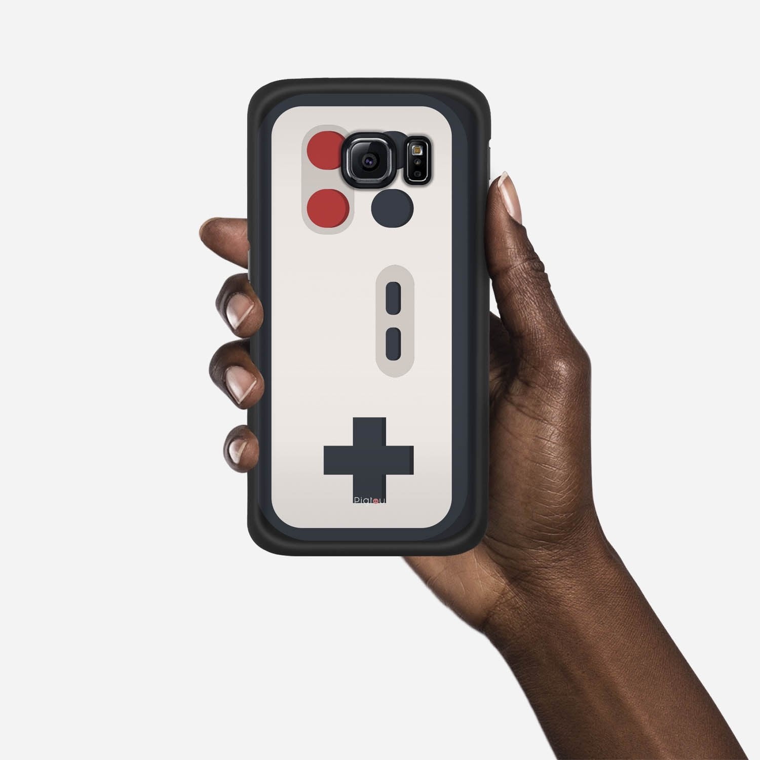 8 BIT CONTROLLER Samsung Galaxy S6 Edge case - thin fit matte black (D140)