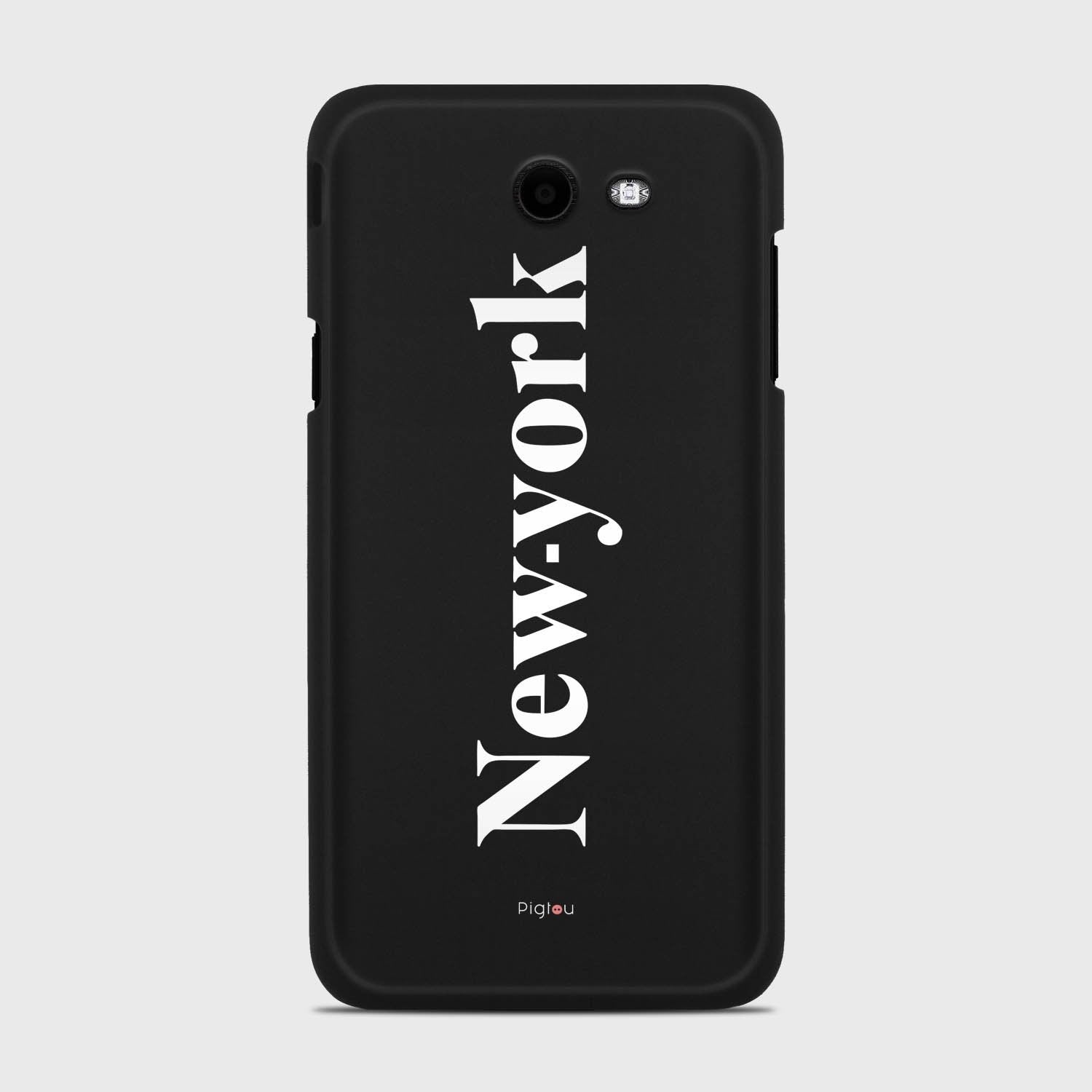 NEW YORK Samsung Galaxy J7 (2017) Verizon case - thin fit matte black (D141)